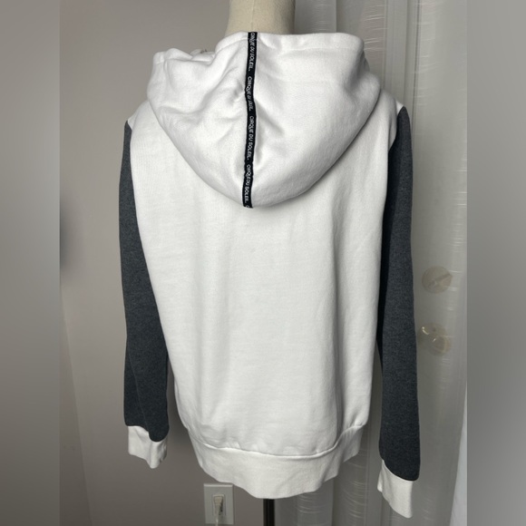 Cirque Du Soleil 1/4 Zip Fleece Hoodie Sweatshirt White & Gray Size Small - Picture 5 of 7